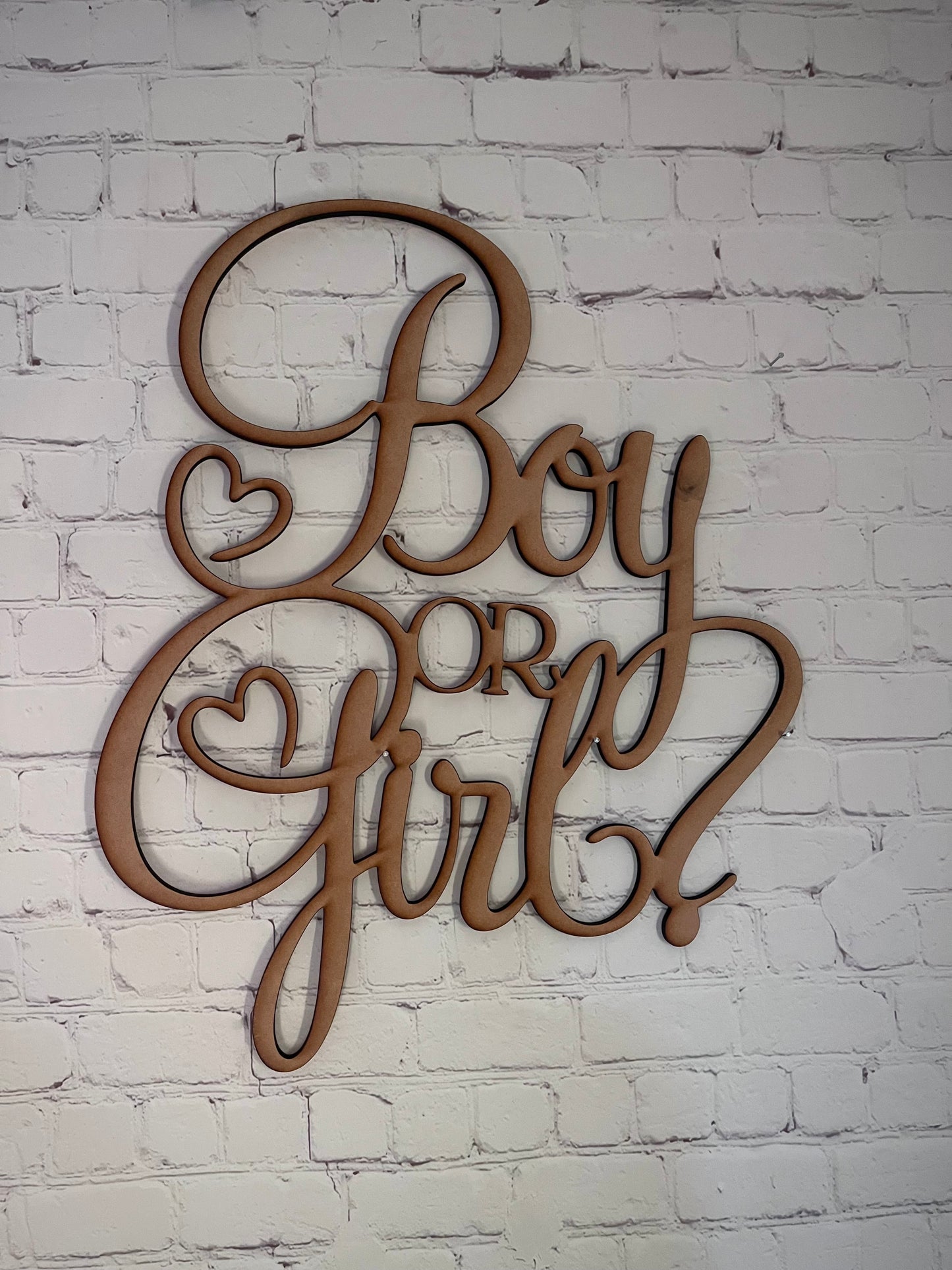 Boy OR Girl Baby Shower Decoration Wooden Sign
