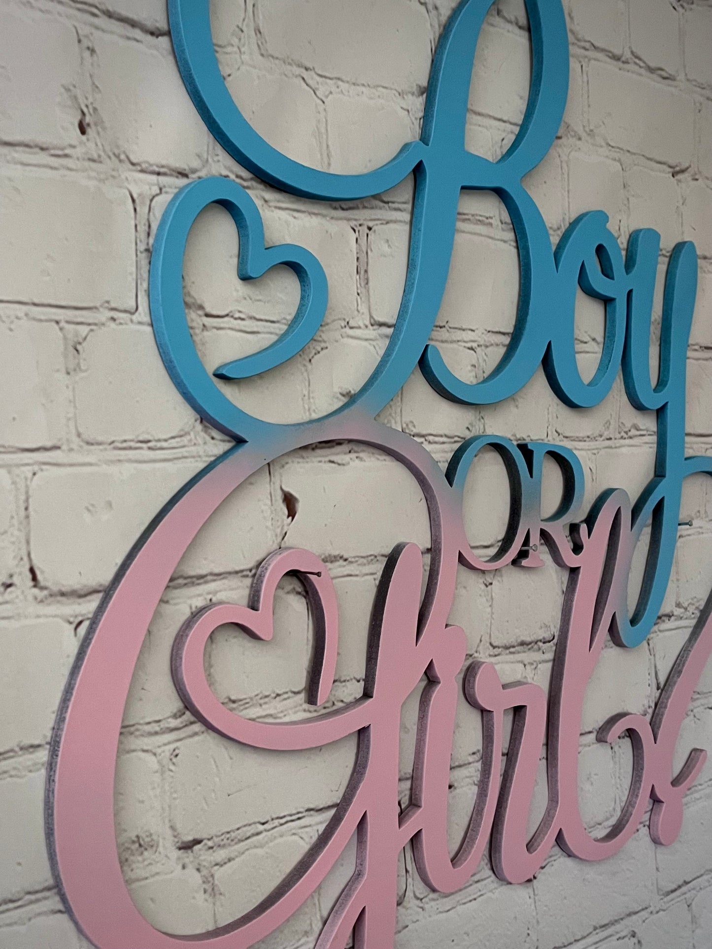 Boy OR Girl Baby Shower Decoration Wooden Sign