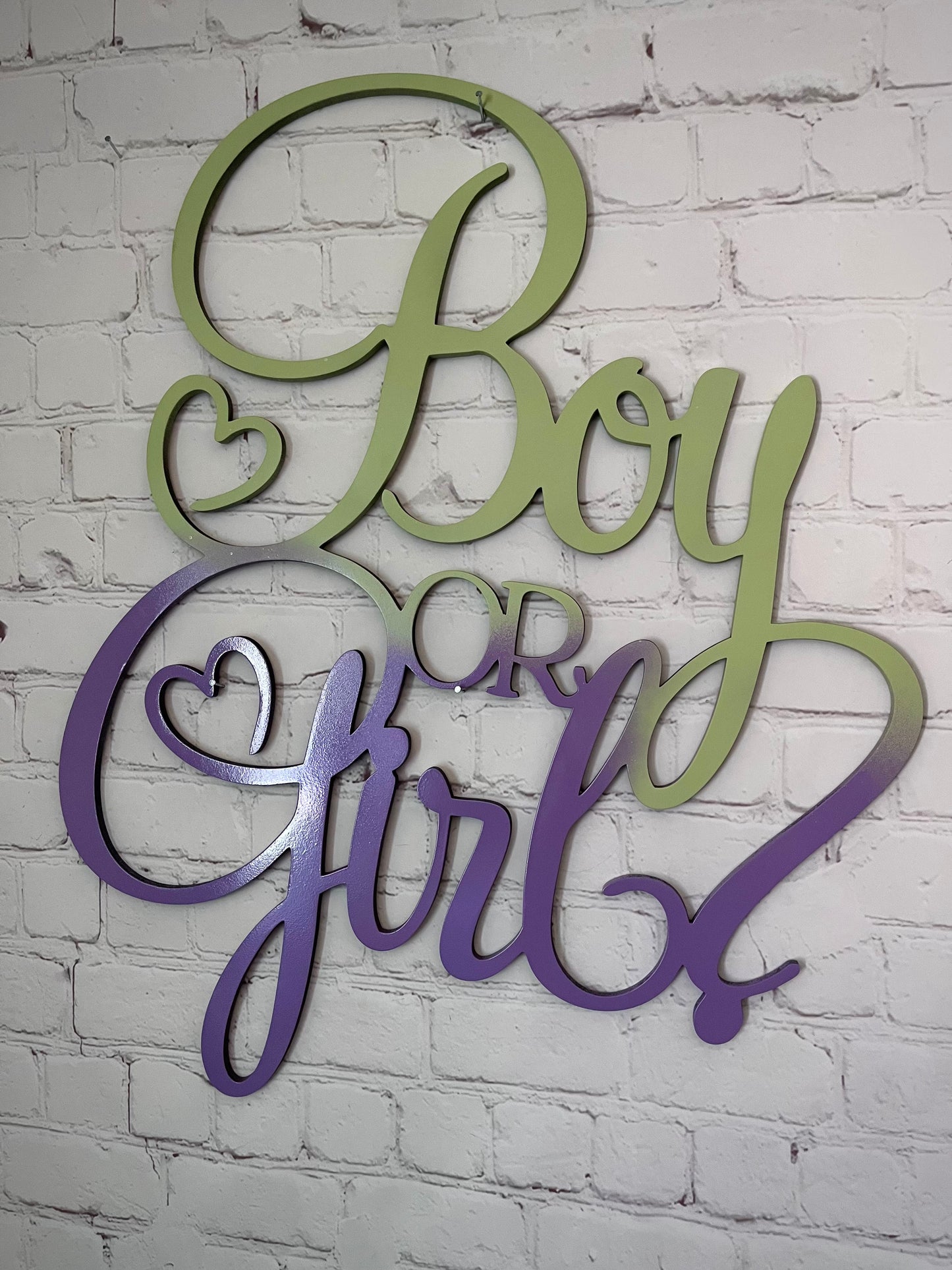 Boy OR Girl Baby Shower Decoration Wooden Sign