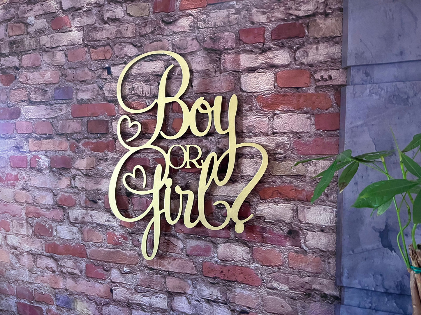 Boy OR Girl Baby Shower Decoration Wooden Sign