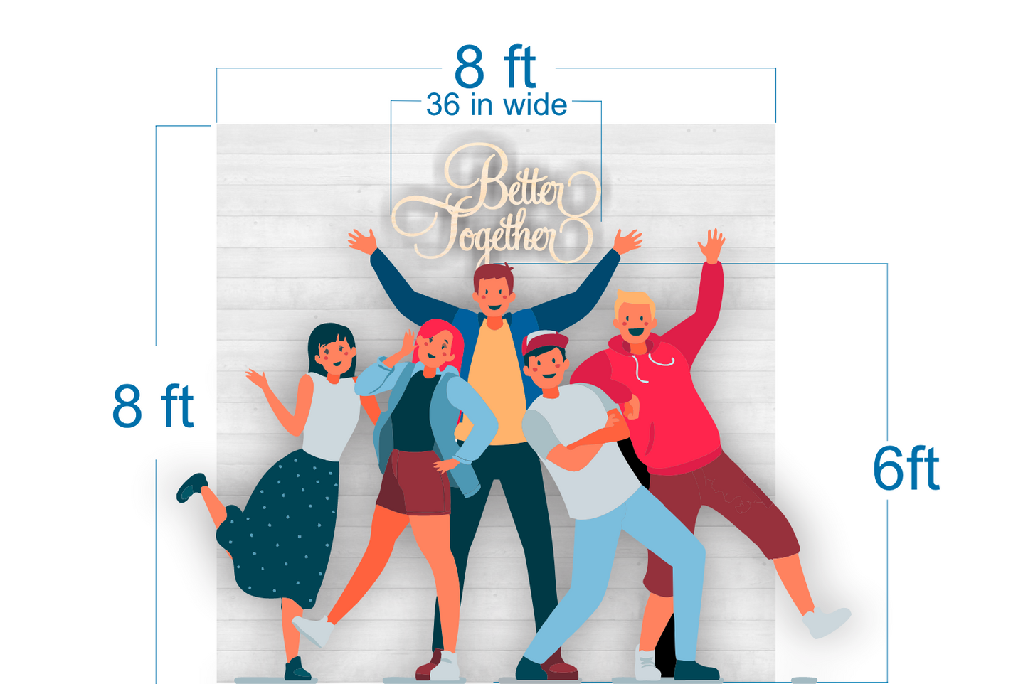 Better Together Wooden Backdrop Decor Wedding Decoration