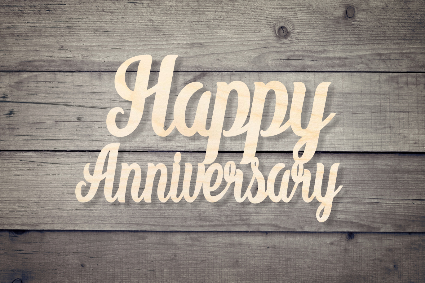 Happy Anniversary Wooden Backdrop Decor Decoration