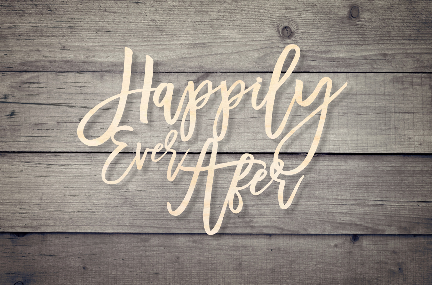 Happily Ever After Wooden Backdrop Wedding Decor