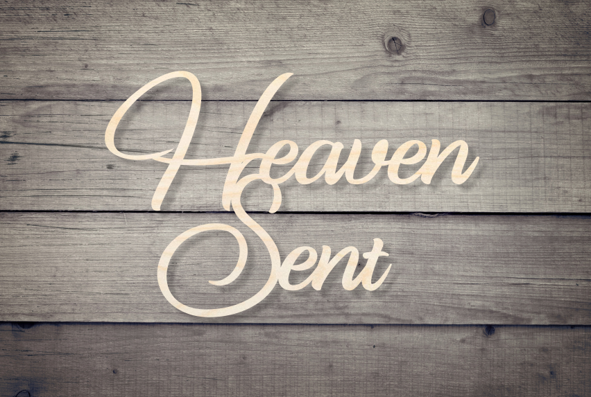 Heaven Sent Ver2 Wooden Backdrop Decor Baby Shower Decoration Wood Sign