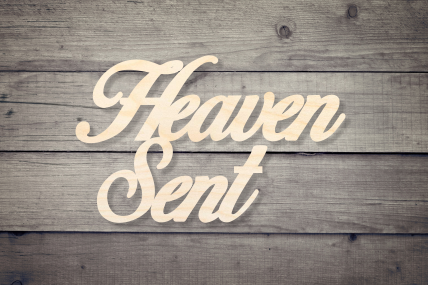 Heaven Sent Ver1 Wooden Backdrop Decor Baby Shower Decoration Wood Sign