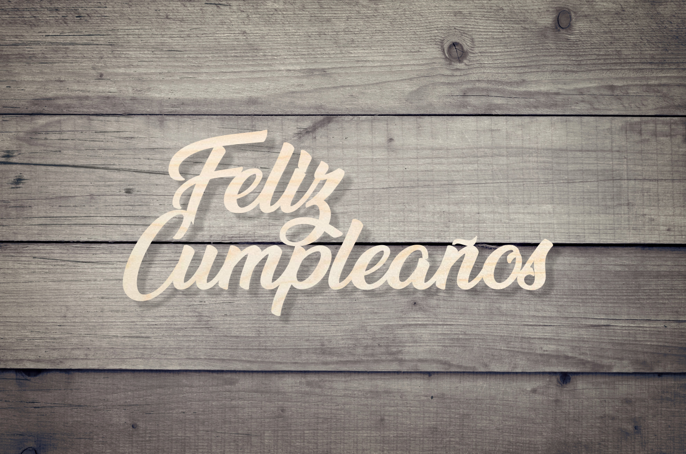 Feliz Cumpleaños / Happy Birthday Spanish Ver5 Wooden Backdrop Decor Wedding Decoration