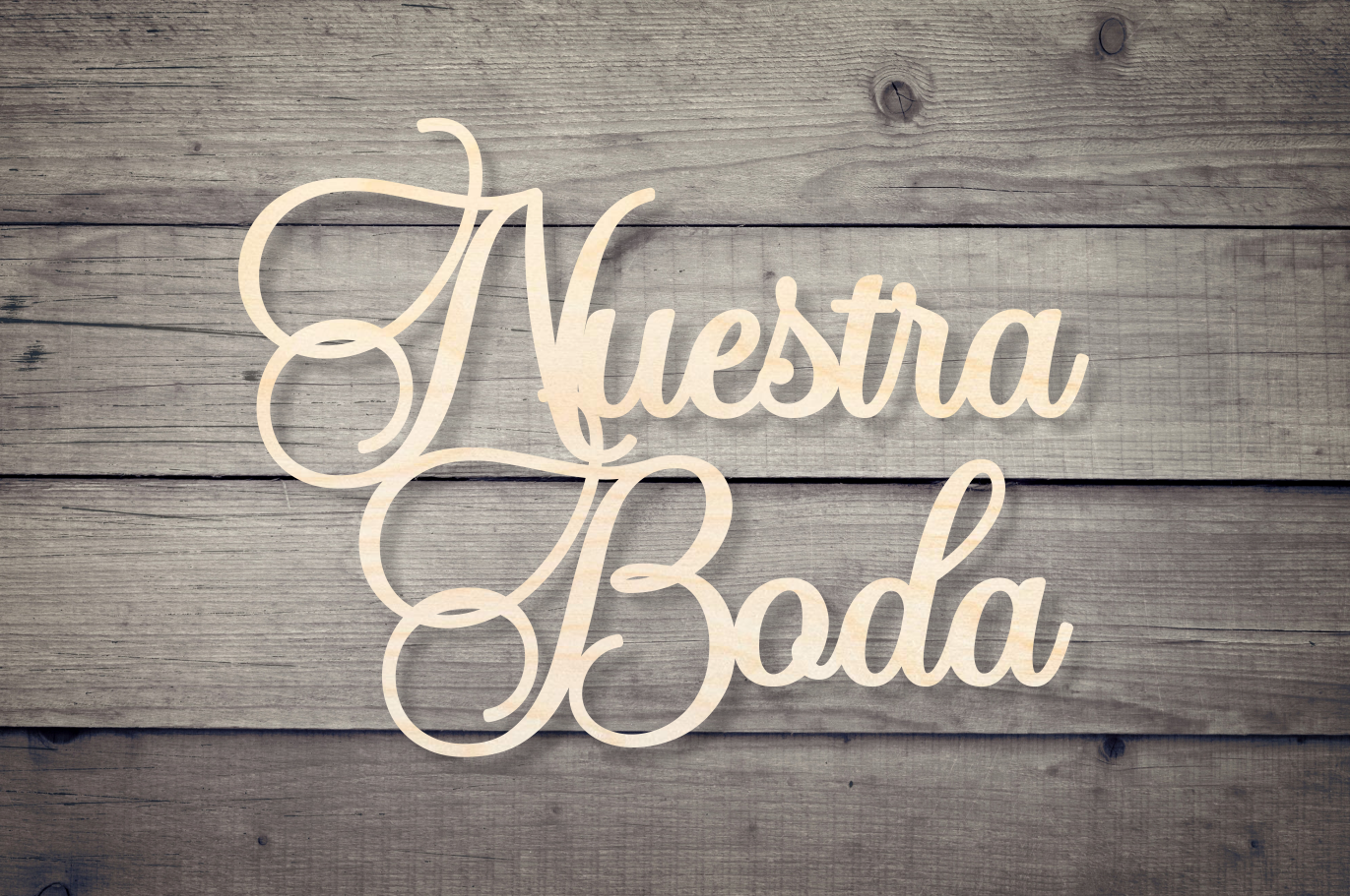 Nuestra Boda (Our Wedding) Spanish Wooden Backdrop Decor Wedding Decoration