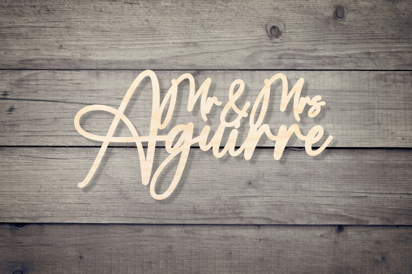 Mr. & Mrs Aguirre Style Wooden Backdrop Decor Wedding Decoration/ Living Room Decor