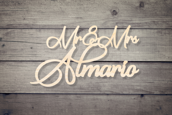 Mr. & Mrs Almario Style Wooden Backdrop Decor Wedding Decoration/ Living Room Decor