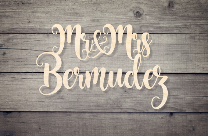 Mr. & Mrs Bermudez Style Wooden Backdrop Decor Wedding Decoration/ Living Room Decor