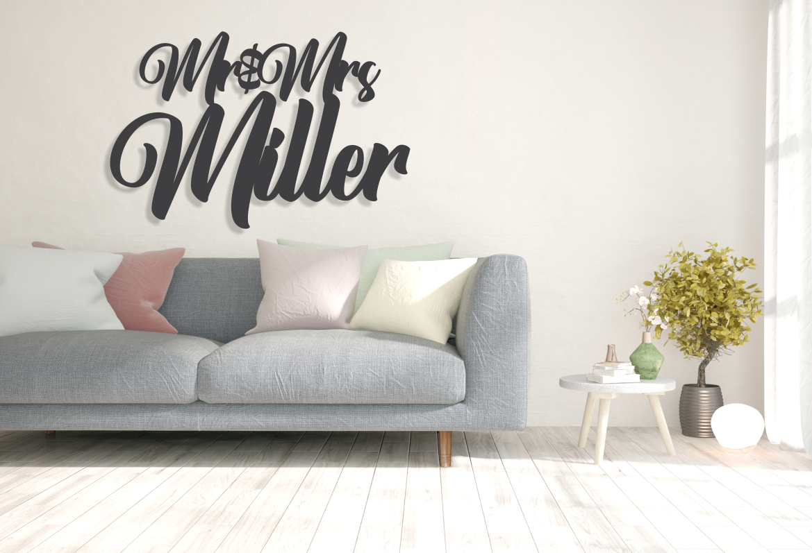Mr. & Mrs Miller Style Wooden Backdrop Decor Wedding Decoration/ Living Room Decor