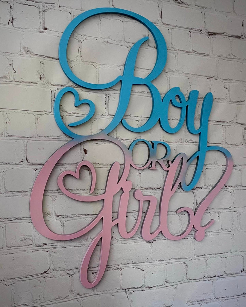 Boy OR Girl Baby Shower Decoration Wooden Sign