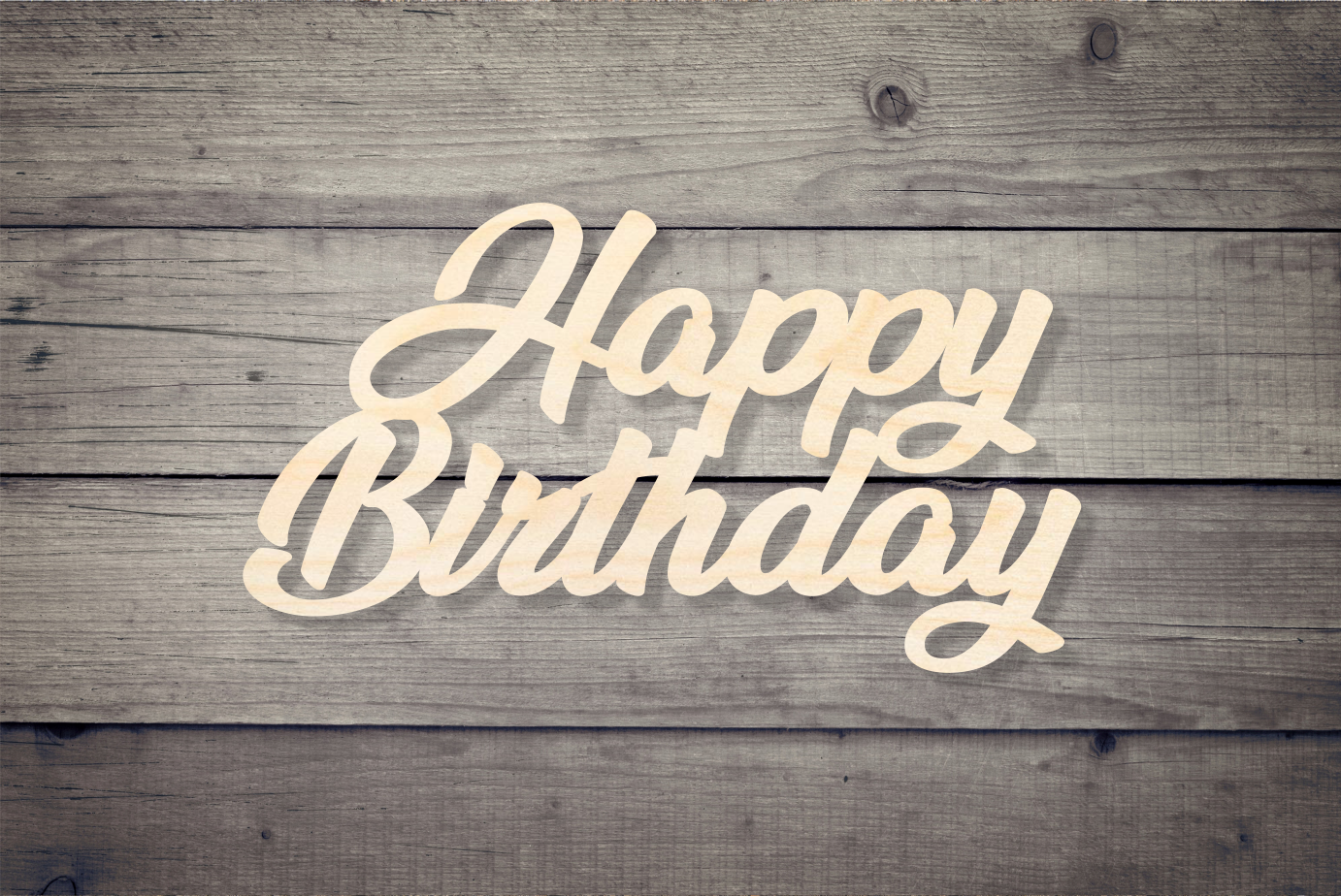 Happy Birthday Sign  VER 1 Wooden Backdrop Decor