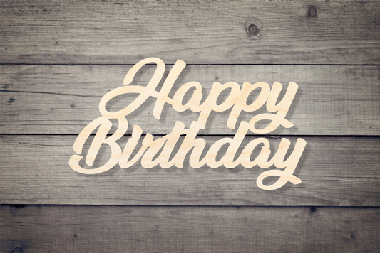 Happy Birthday Sign  VER 1 Wooden Backdrop Decor