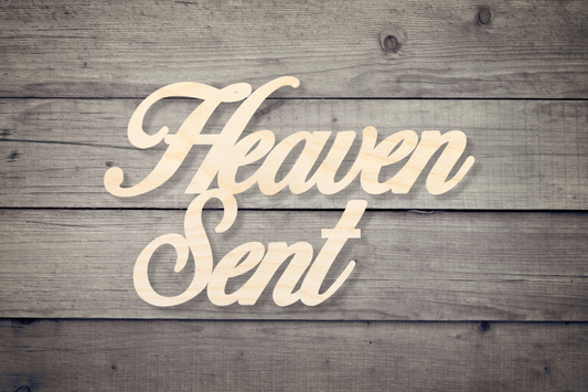 Heaven Sent Ver1 Wooden Backdrop Decor Baby Shower Decoration Wood Sign