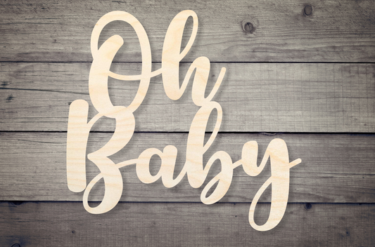 Oh Baby Ver5 Wooden Backdrop Decor Baby Shower Decoration Wood Sign
