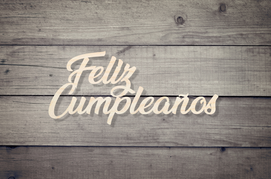 Feliz Cumpleaños / Happy Birthday Spanish Ver5 Wooden Backdrop Decor Wedding Decoration