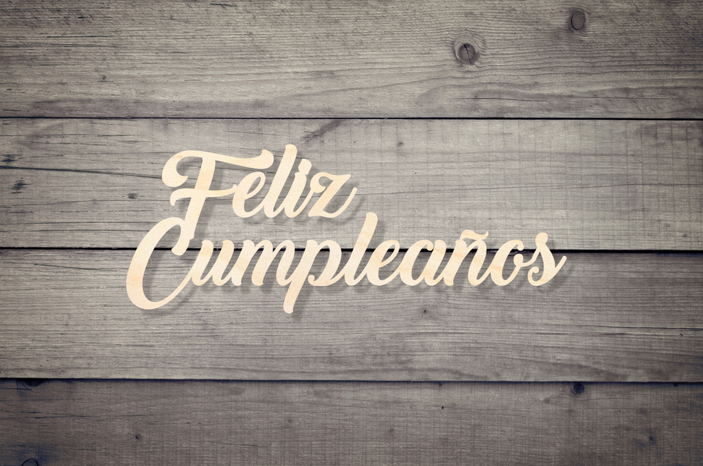 Feliz Cumpleaños / Happy Birthday Spanish Ver4 Wooden Backdrop Decor Wedding Decoration