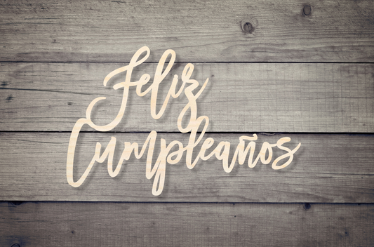 Feliz Cumpleaños / Happy Birthday Spanish Ver1 Wooden Backdrop Decor Wedding Decoration