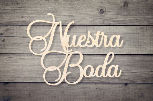 Nuestra Boda (Our Wedding) Spanish Wooden Backdrop Decor Wedding Decoration